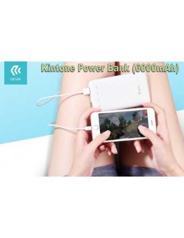 Power Bank 6.000 mAh Doppia Uscita Usb 2.1 A. Bianco