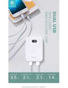 Mini Power Bank con Display Digitale 10.000 mAh Nero