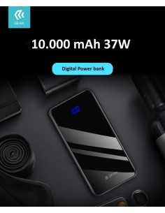 Power Bank Slim 10.000 mah Digitale 3 Uscite 37W Nero