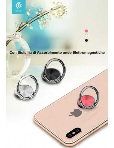 Anello supporto smartphone con Sistema anti onde Rosso