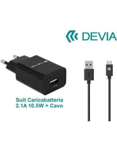 Suit Carica Batteria 2,1A e Cavo m-usb Android Nero