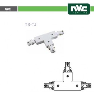 Connettore Forma T Binario Monofase - Colore Bianco