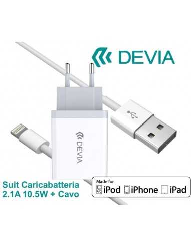 Suit Carica Batteria 2,1A e Cavo lightning iOS Apple MFI