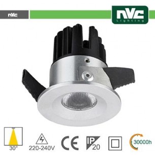 Punto Luce LED 2W 3000K 30° IP20 FORO:35mm