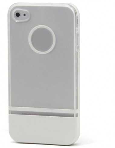 Bianca plastica trasparente PC case for iphone 4/4s