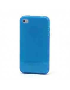 Blue TPU JELLY plastica trasparente for iphone 4/4s 1.5MM