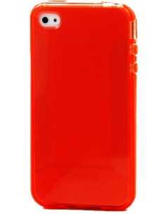 Red TPU JELLY plastica trasparente for iphone 4/4s 1.5MM