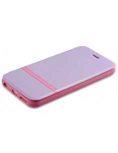 Cover a Libro per Iphone 6 con Stampa in Seta colore Viola