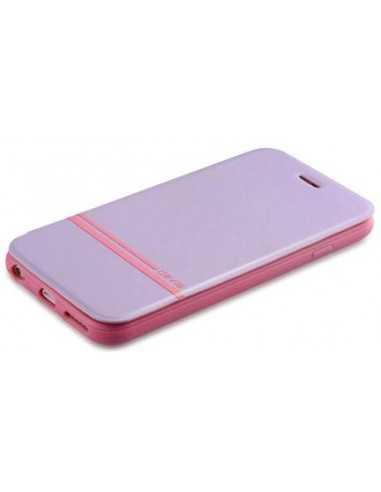 Cover a Libro per Iphone 6 con Stampa in Seta colore Viola