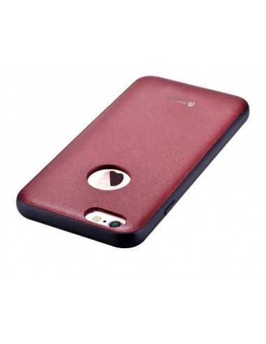 Cover in Vera Pelle Per iPhone 6/6S Con Vista Logo Bordeaux