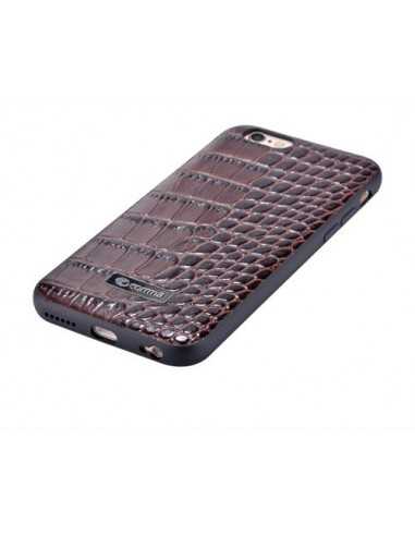 Custodia in Pelle trama coccodrillo iPhone 6S/6 Marrone