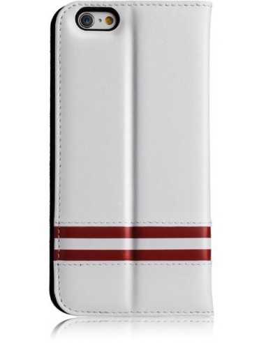 Cover a Libro in Pelle Italiana Bally per iPhone 6/6S Bianca