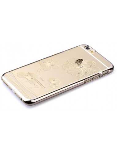 Custodia con Swarovski per iPhone 6/6S Crystal Flora Gold