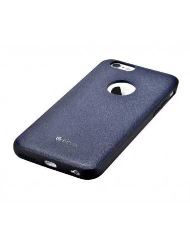 Cover in Vera Pelle iPhone 6/6S Plus Con Vista Logo RoyalBlu