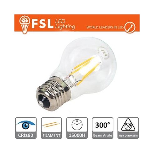 Lampada Filamento Goccia - 5W 2700K E27 530LM