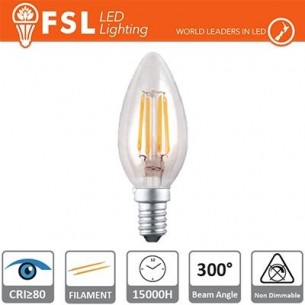 Lampada Filamento Oliva - 4W 2700K E14 400LM