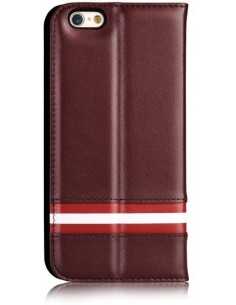 Cover a Libro in Pelle Italiana Bally iPhone 6/6S Plus Brown