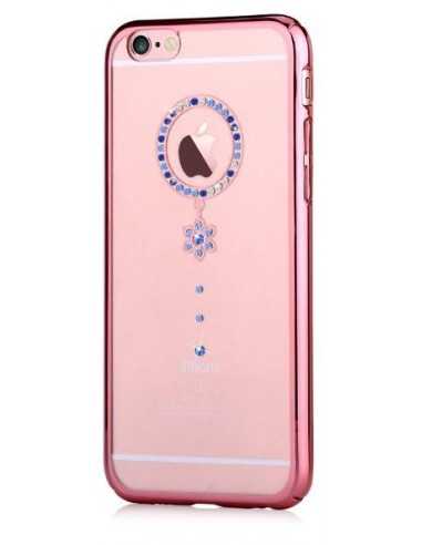 Cover Swarovski iPhone 6/6S Plus Crystal Camelia Blu RG