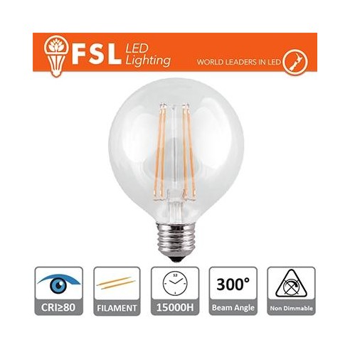 Lampada Filamento Globo Ø12,5cm - 6W 2700K E27 700LM