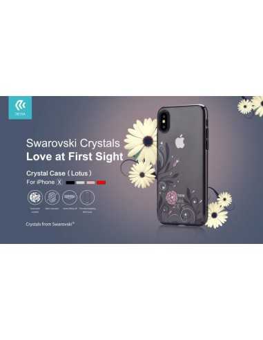 Cover Swarovski Crystal Petunia per iPhone X Rose Gold