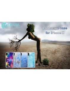 Cover Landscape serigrafata per iPhone X Blu