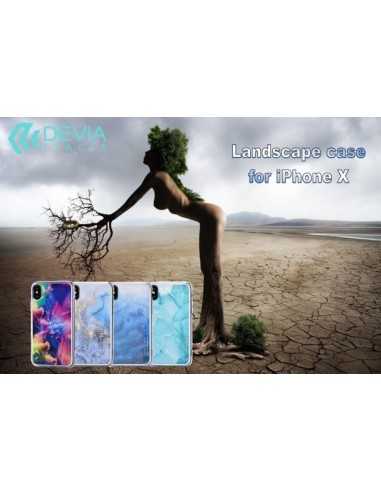 Cover Landscape serigrafata per iPhone X Blu