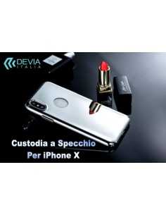 Cover a Specchio Vista Logo per iPhone X Silver