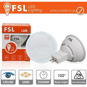 MR16 Lampadina LED - 6W 4000K 510LM 100º CRI80 AC/DC 12V