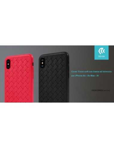 Cover Yison soft con trama ad intreccio per iPhone Xr Nera