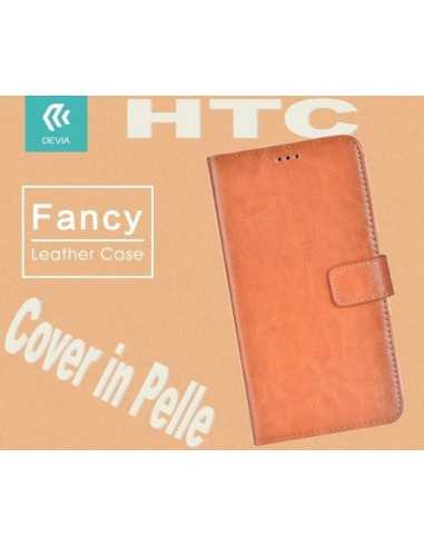 Custodia a Libro in Pelle Per HTC X9 Marrone