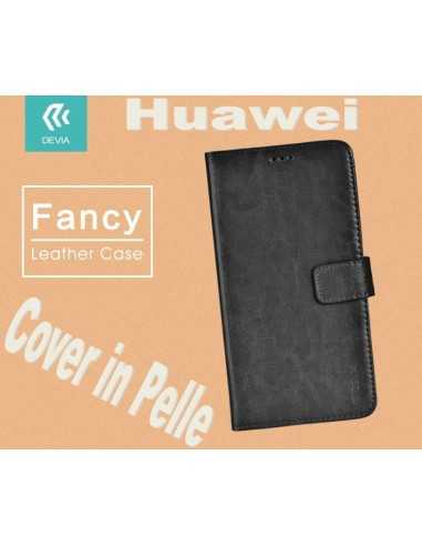 Custodia a Libro in Pelle Per Huawei P8 Nera