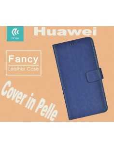 Custodia a Libro in Pelle Per Huawei P8 Lite Blu