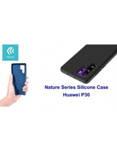 Cover Nature in Silicone per Huawei P30 flessibile Nera