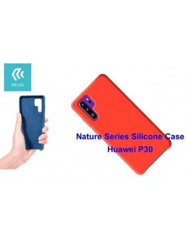 Cover Nature in Silicone per Huawei P30 flessibile Rossa