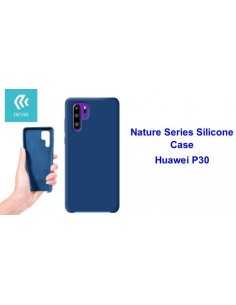 Cover Nature in Silicone per Huawei P30 flessibile Blu