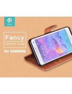 Cover a Libro in Pelle Marrone Fancy per Samsung J5 2016