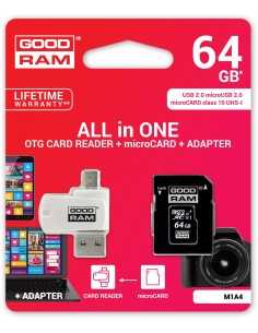 microSD 64GB CARD class 10 + adpter + card reader - blister