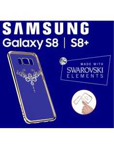 Cover Swarovski Crystal Iris soft per Samsung S8 Plus Gold