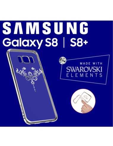 Cover Swarovski Crystal Iris soft per Samsung S8 Plus Silver