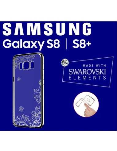 Cover Swarovski Crystal Joy soft per Samsung S8 Plus Silver