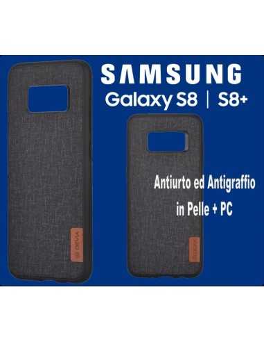 Custodia Flax in Pelle + Pc per Samsung Galaxy S8 Plus Nera