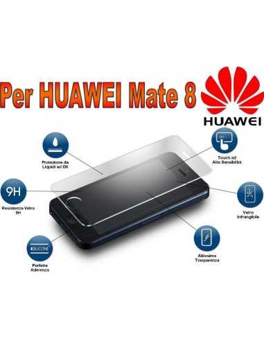 Pellicola Protezione in Vetro Temperato 9H per Huawei Mate 8