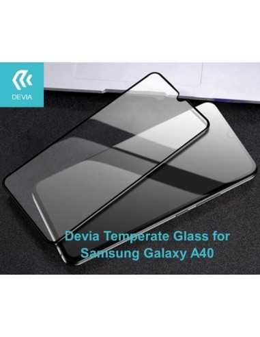 Pellicola di vetro temperato Full Screen Samsung A40 Nera