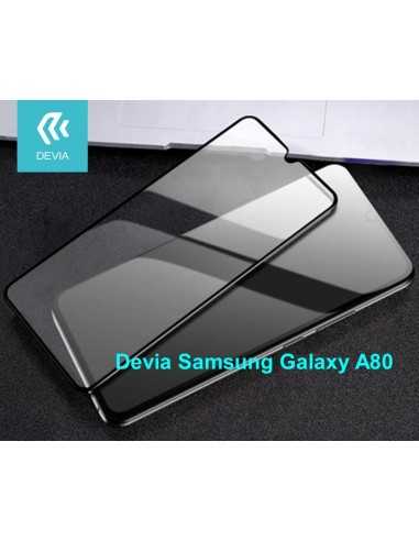Pellicola vetro temperato Full Screen per Samsung A80 Nera