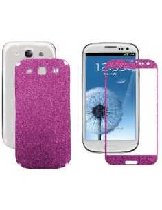 Skin Glitter fronte retro per Samsung S3 colore Viola