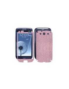 Skin Glitter fronte retro per Samsung S3 colore Rosa Chiaro