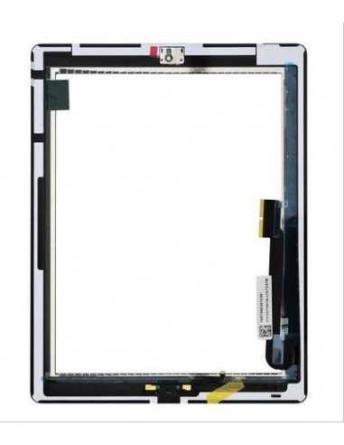 Touch Panel con Pulsante e adesivo per iPad 4 Bianco AAA+