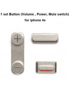 Set Pulsanti On/Off + Mute + Volume per Iphone 4-4S
