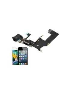 Basetta Connettore Carica Audio cavo flat per iPhone 5 Bianc