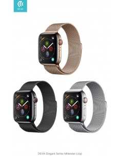 Cinturino per Apple Watch 4 serie 44mm Maglia Milano Silver